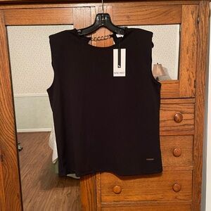 Nine West Black Dress With Chain Detail on Necklaine